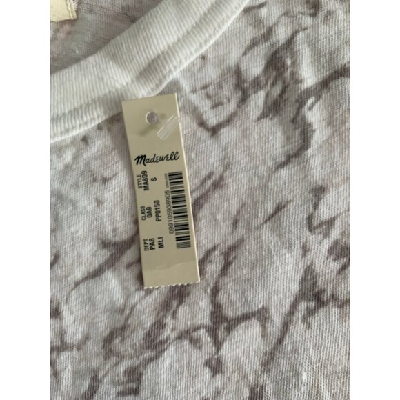 NWT MADEWELL Women's White Marble Perfect Vintage T-shirt Sz Small - Picture 7 of 7